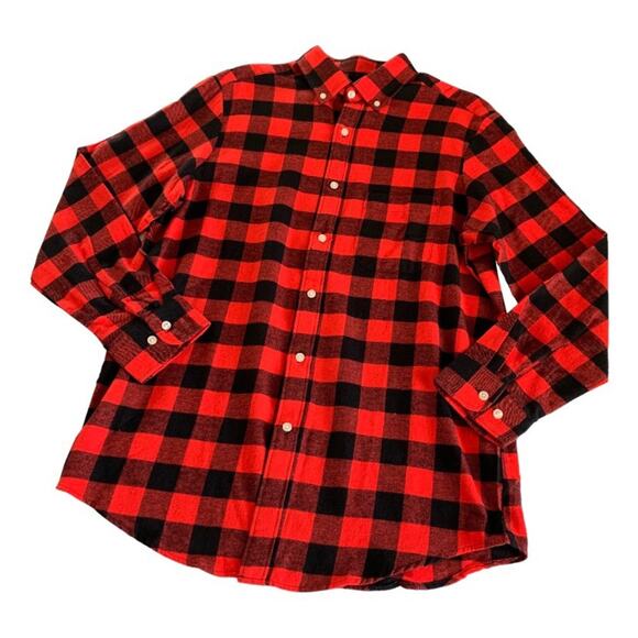 Via Penny Lane Reworked Apparel | Guns N’ Roses Custom Red Button Down Flannel - Picture 2 of 9